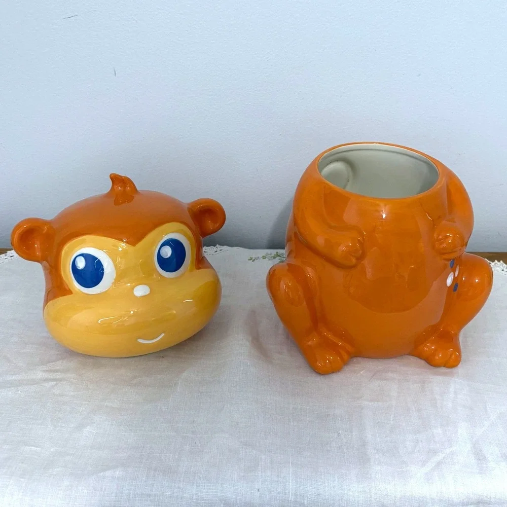 Target Home 2009 Orange Monkey Ceramic Cookie Jar